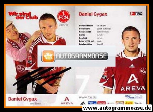 Autogramm Fussball | 1. FC Nürnberg | 2009 | Daniel GYGAX