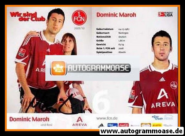 Autogramm Fussball | 1. FC Nürnberg | 2009 | Dominic MAROH