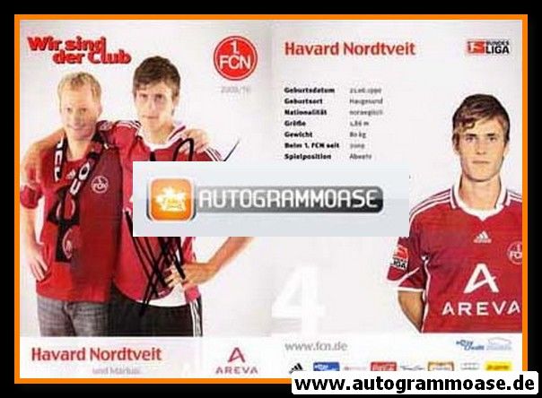 Autogramm Fussball | 1. FC Nürnberg | 2009 | Havard NORDTVEIT