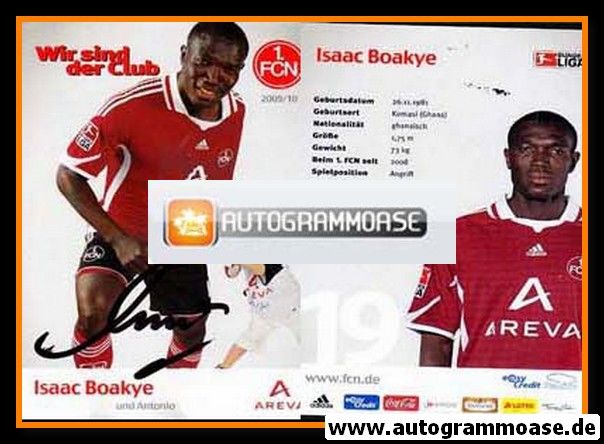 Autogramm Fussball | 1. FC Nürnberg | 2009 | Isaac BOAKYE