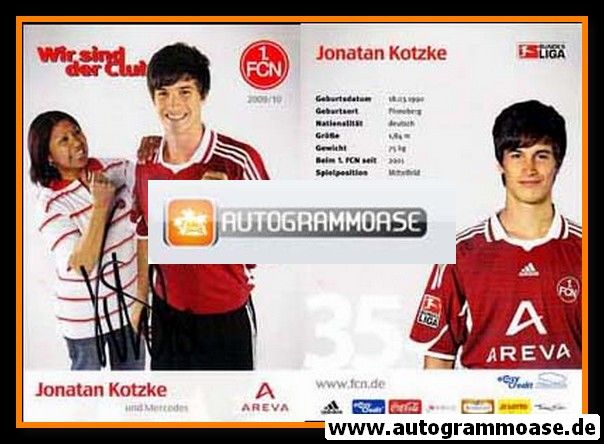 Autogramm Fussball | 1. FC Nürnberg | 2009 | Jonatan KOTZKE