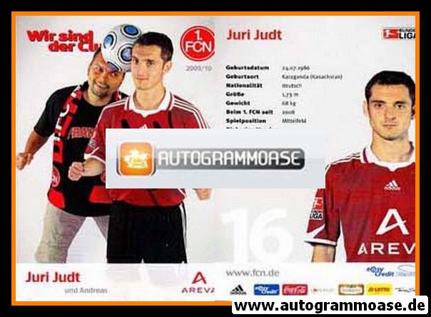 Autogramm Fussball | 1. FC Nürnberg | 2009 | Juri JUDT