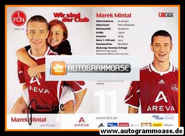 Autogramm Fussball | 1. FC Nürnberg | 2009 | Marek MINTAL