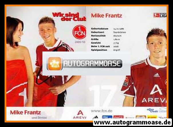 Autogramm Fussball | 1. FC Nürnberg | 2009 | Mike FRANTZ
