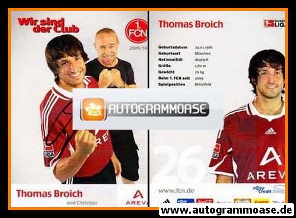 Autogramm Fussball | 1. FC Nürnberg | 2009 | Thomas BROICH