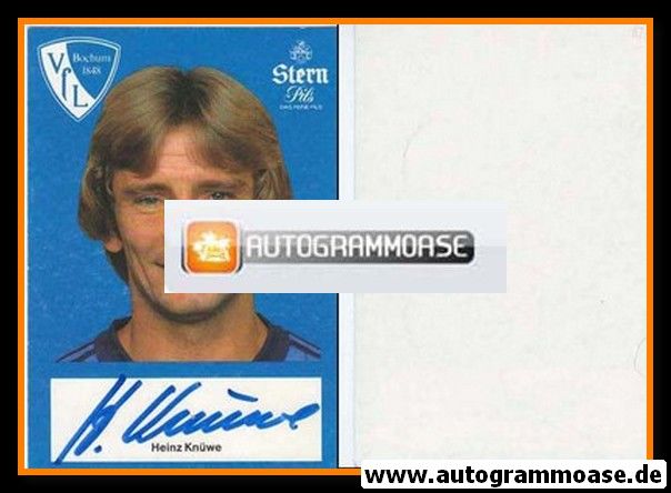 Autogramm Fussball | VfL Bochum | 1982 | Heinz KN&Uuml;WE
