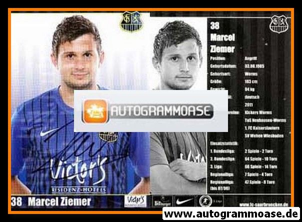 Autogramm Fussball | 1. FC Saarbrücken | 2011 | Marcel ZIEMER