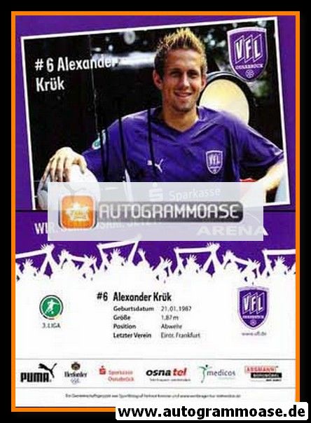 Autogramm Fussball | VfL Osnabrück | 2009 | Alexander KRÜK