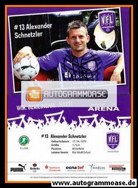 Autogramm Fussball | VfL Osnabrück | 2009 | Alexander SCHNETZLER