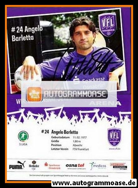 Autogramm Fussball | VfL Osnabrück | 2009 | Angelo BARLETTA
