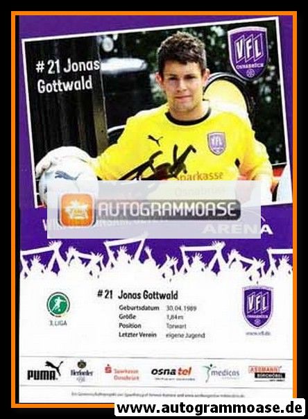 Autogramm Fussball | VfL Osnabrück | 2009 | Jonas GOTTWALD