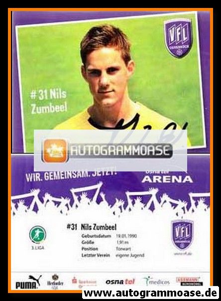 Autogramm Fussball | VfL Osnabrück | 2009 | Nils ZUMBEEL