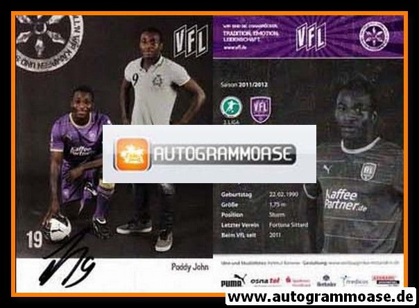 Autogramm Fussball | VfL Osnabrück | 2011 | Paddy JOHN