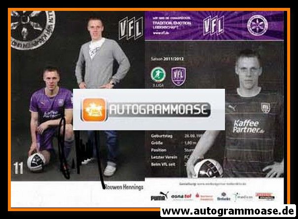 Autogramm Fussball | VfL Osnabrück | 2011 | Rouwen HENNINGS