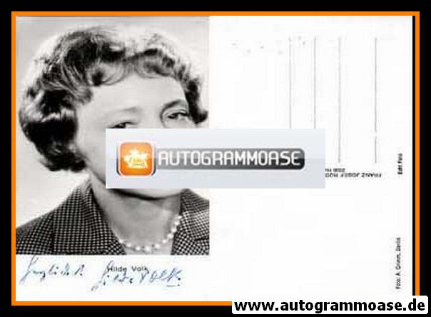 Autogramm Schauspieler | Hilde VOLK | 1970er (Portrait SW Rüdel) Grimm
