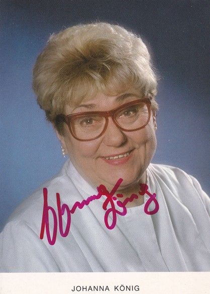 Autogramm Schauspieler | Johanna KÖNIG | 1980er "Praxis Bülowbogen" (Rüdel) Raschke