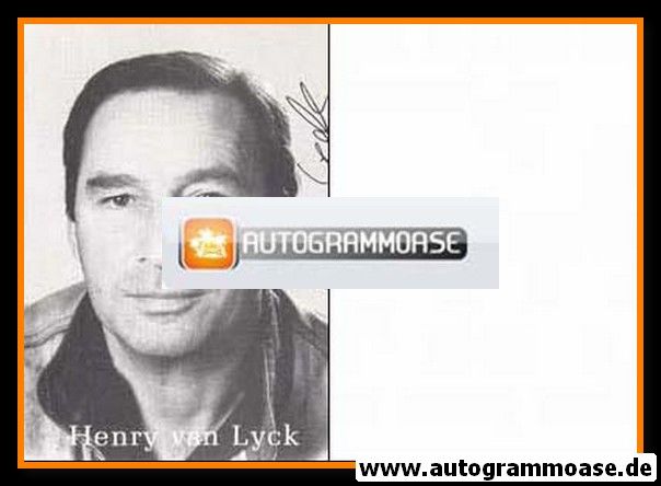 Autogramm Schauspieler | Henry VAN LYCK | 1980er (Portrait SW)