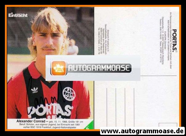 Autogramm Fussball | Eintracht Frankfurt | 1985 | Alexander CONRAD