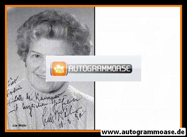 Autogramm Schauspieler | Lia WÖHR | 1980er (Portrait SW) 1