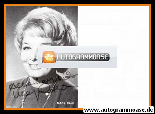 Autogramm Schauspieler | Mady RAHL | 1980er (Portrait SW)