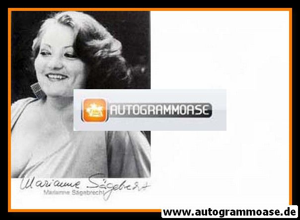 Autogramm Schauspieler | Marianne SÄGEBRECHT | 1980er (Portrait SW)