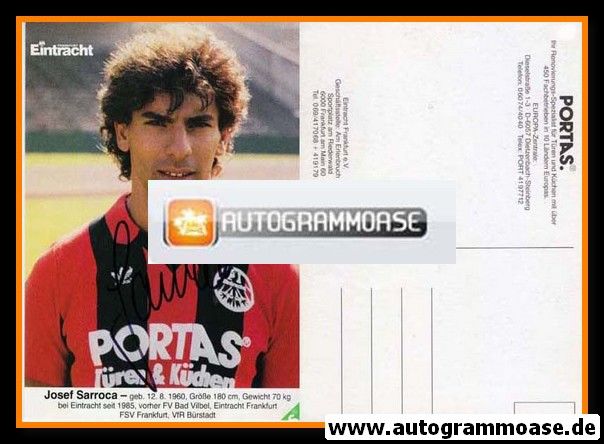 Autogramm Fussball | Eintracht Frankfurt | 1985 | Josef SARROCA