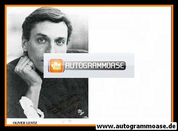 Autogramm Schauspieler | Oliver LENTZ | 1980er (Portrait SW + Brief)