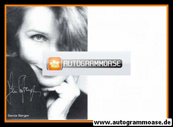 Autogramm Schauspieler | Senta BERGER | 1990er (Portrait SW) 2
