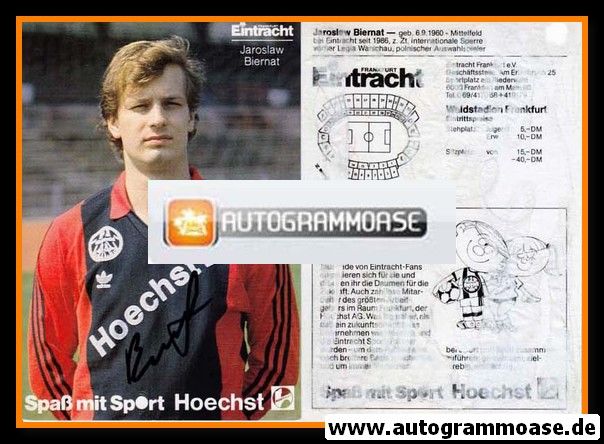 Autogramm Fussball | Eintracht Frankfurt | 1986 | Jaroslaw BIERNAT