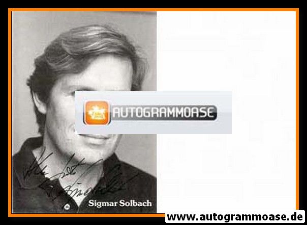 Autogramm Schauspieler | Sigmar SOLBACH | 1990er (Portrait SW)