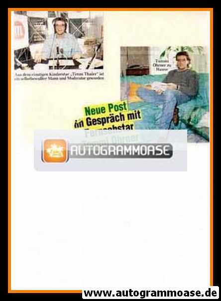 Autogramm Schauspieler | Thomas OHRNER | 1980er (Autograph)