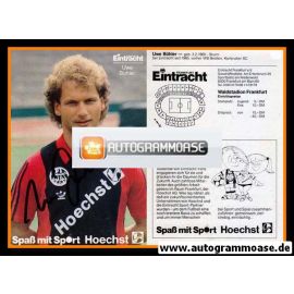 Autogramm Fussball | Eintracht Frankfurt | 1986 | Uwe B&Uuml;HLER