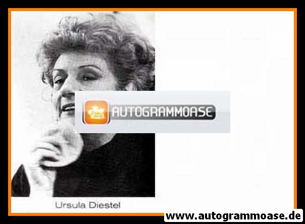 Autogramm Schauspieler | Ursula DIESTEL | 1980er (Portrait SW)