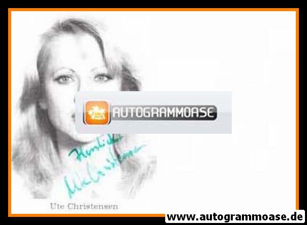Autogramm Schauspieler | Ute CHRISTENSEN | 1980er (Portrait SW)
