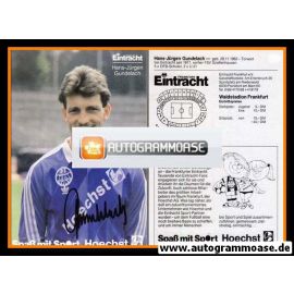 Autogramm Fussball | Eintracht Frankfurt | 1986 | Hans-Jürgen GUNDELACH