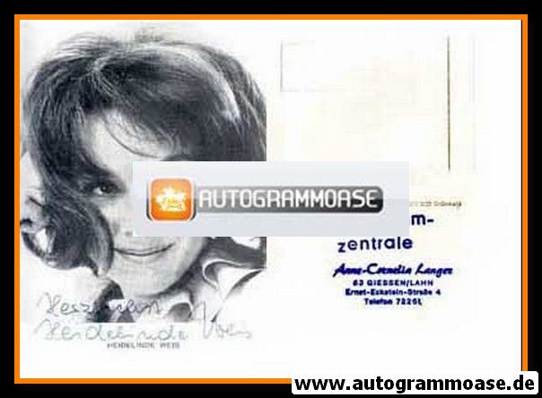 Autogramm Schauspieler | Heidelinde WEIS | 1970er (Portrait SW)