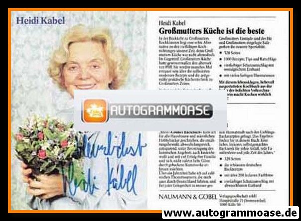 Autogramm Schauspieler | Heidi KABEL | 1990er (Portrait Color Naumann)