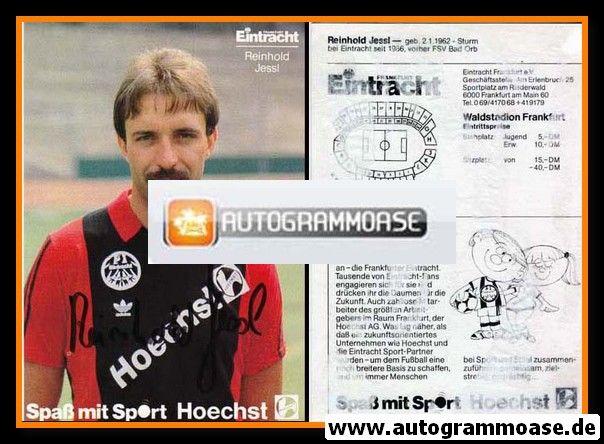Autogramm Fussball | Eintracht Frankfurt | 1986 | Reinhold JESSL