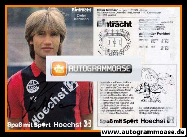 Autogramm Fussball | Eintracht Frankfurt | 1986 | Dieter KITZMANN