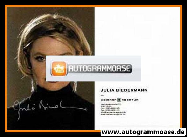 Autogramm Schauspieler | Julia BIEDERMANN | 2000er (Portrait Color Heimann)