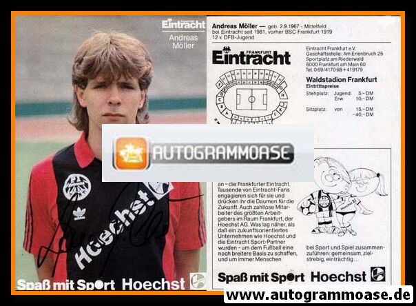 Autogramm Fussball | Eintracht Frankfurt | 1986 | Andreas MÖLLER 