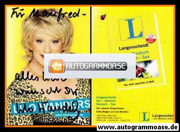 Autogramm Schauspieler | Lilo WANDERS | 2009 "Sex-Deutsch Langenscheidt"