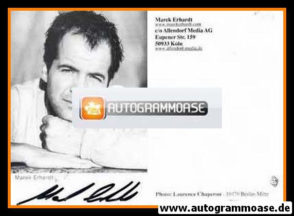 Autogramm Schauspieler | Marek ERHARDT | 2000er (Portrait SW Chaperon)