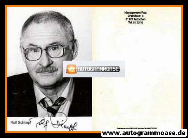 Autogramm Schauspieler | Rolf SCHIMPF | 1980er (Portrait SW Anderland)