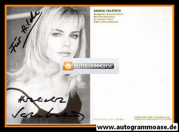 Autogramm Schauspieler | Saskia VALENCIA | 1980er (Portrait SW Rüdel) Schumann