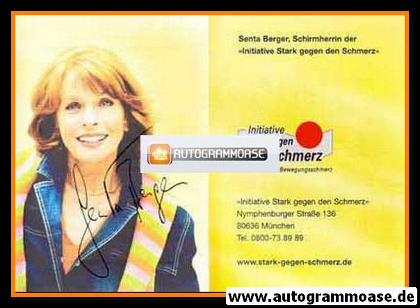 Autogramm Schauspieler | Senta BERGER | 2000er Druck (Stark Gegen Schmerz)