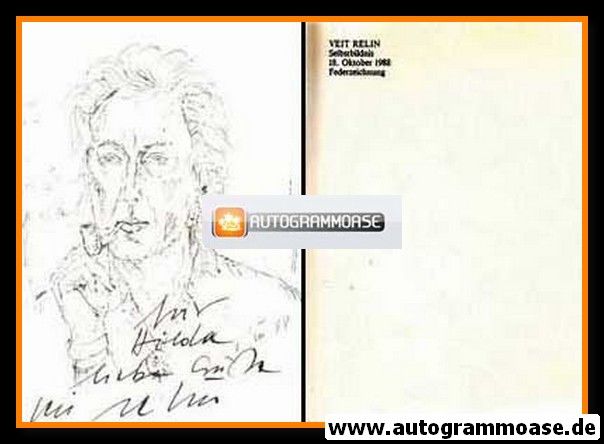 Autogramm Schauspieler | Veit RELIN | 1988 (Selbstbildnis)