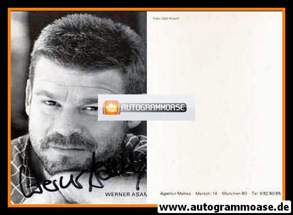 Autogramm Schauspieler | Werner ASAM | 1990er (Portrait SW) Kracht