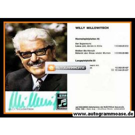Autogramm Schlager | Willy MILLOWITSCH | 1970 "Der Supermarkt" (Portrait Color EMI)