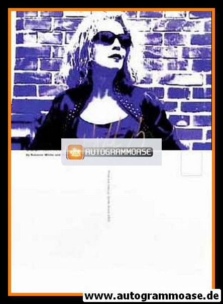 Autogramm Schauspieler | Michaela MAY | 2002 (Portrait SW) "Cult Mythos Maske"